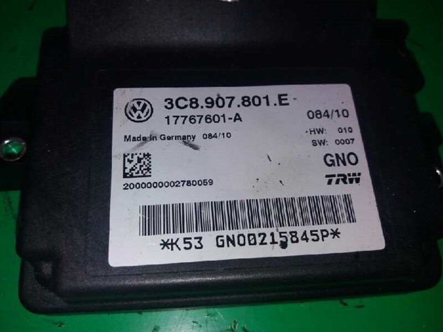 Unidade de controlo (módulo) do freio de estacionamento eletromecânico 3C8907801E VAG