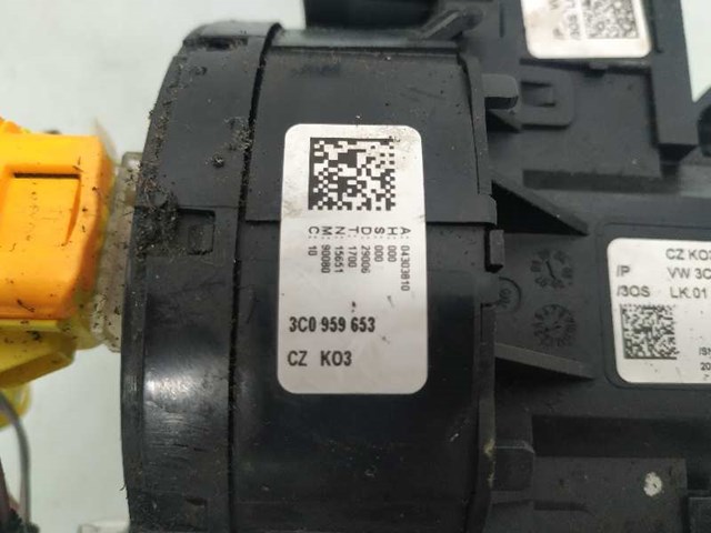 Comutador instalado na coluna da direção, montado 3C9953507 VAG
