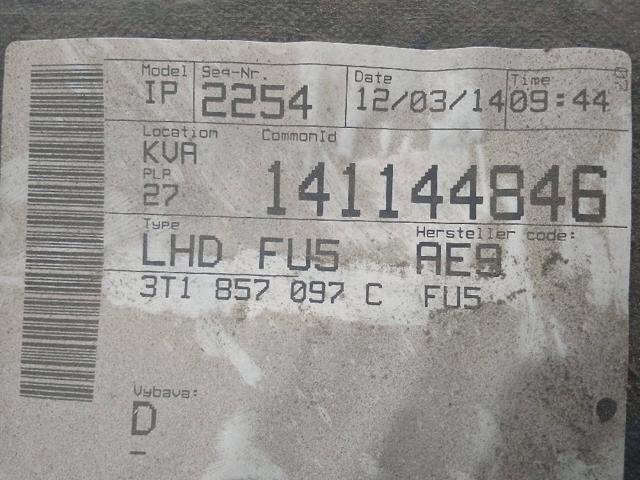 Caixa para porta-luvas (porta-luvas) para Skoda SuperB 3T4