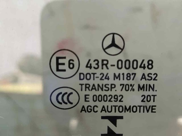 Vidro da porta traseira esquerda 43R00048 MERCEDES