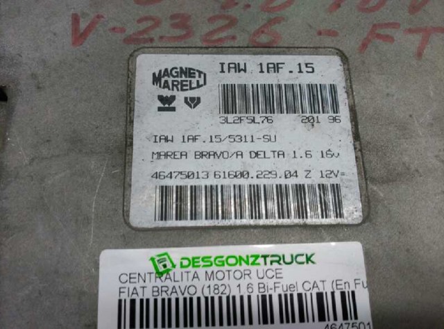 Módulo de direção (Centralina eletrônica) de injeção de combustível 46475013 FIAT