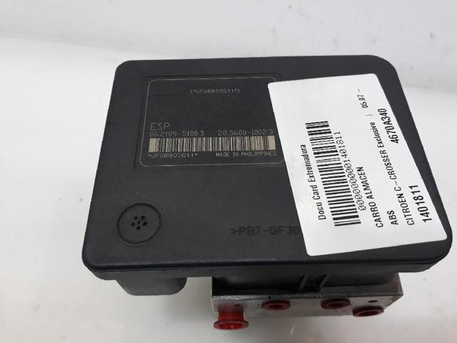 Unidade hidráulico de controlo ABS 4670A340 PEUGEOT