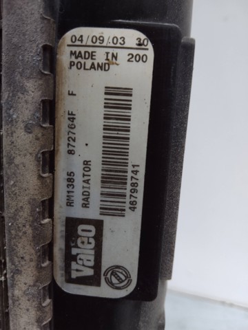 Radiador de esfriamento de motor 46798741 FIAT