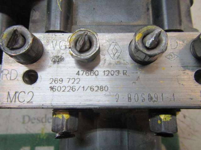 Unidade hidráulico de controlo ABS 476609404R RENAULT
