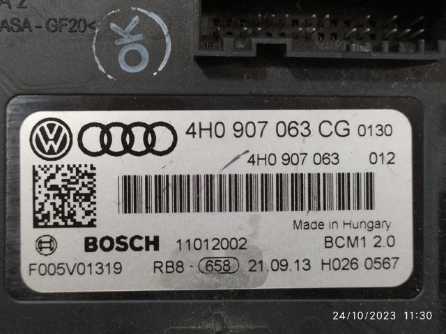 Módulo de direção (Centralina eletrônica) da rede de bordo 4H0907063CG VAG