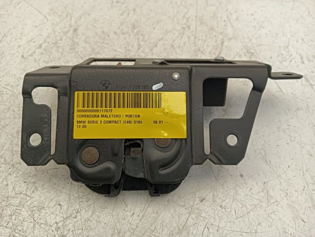 Fecho de tampa de porta-malas (de 3ª/5ª porta traseira) 51247026192 BMW