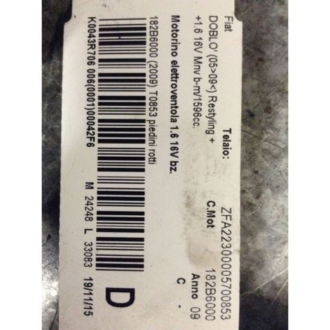 Difusor do radiador de esfriamento, montado com motor e roda de aletas 51768022 FIAT