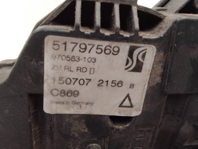 Fecho da porta traseira esquerda 51797569 FIAT