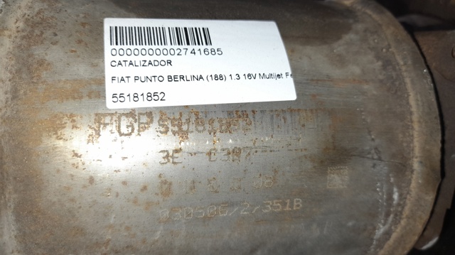 Convertidor - catalisador 55181852 FIAT