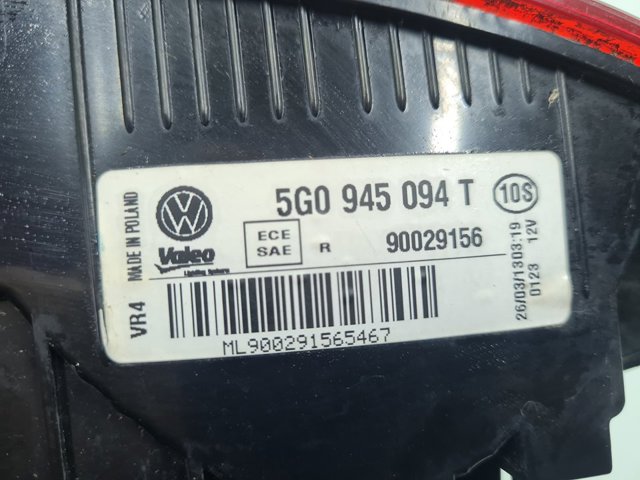 Lanterna traseira direita interna 5G0945094T VAG