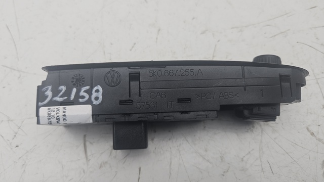 Painel (placa sobreposta) de bloco de controlo de elevador de vidro dianteiro esquerdo 5K0867255A VAG
