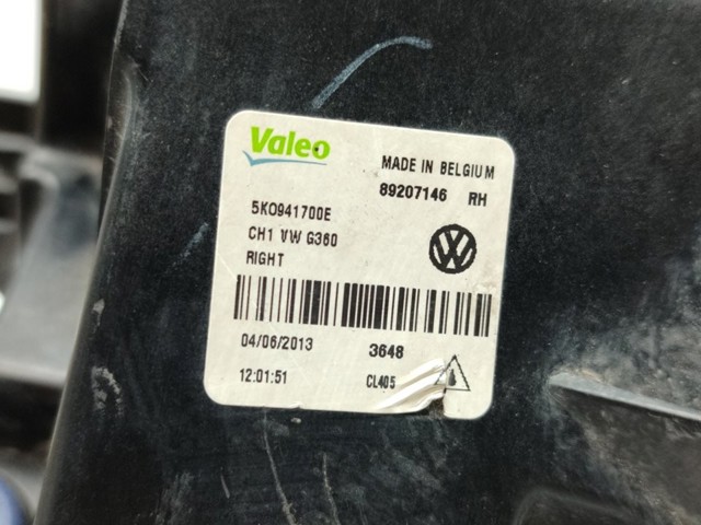 Luzes de nevoeiro direitas 5K0941700E VAG