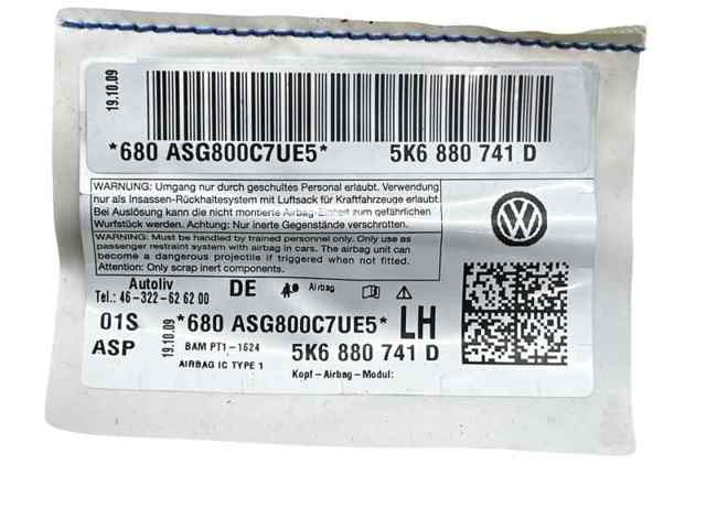 Cinto de segurança (AIRBAG) de estore lateral esquerdo 5K6880741D VAG