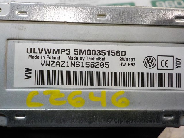 Aparelhagem de som (rádio AM/FM), universal 5M0057187AX VAG