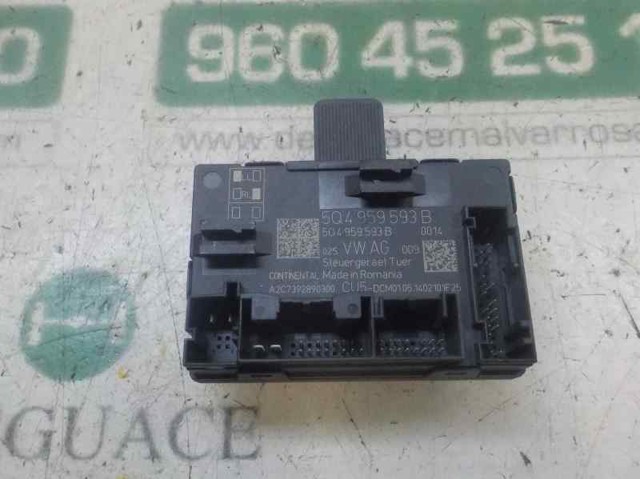 Módulo de conforto da porta dianteira 5Q4959593BZ00 VAG