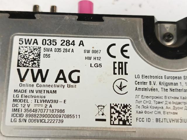 Unidade de conforto Volkswagen Golf 8 CG5, DB5