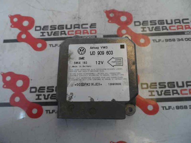 Módulo processador de controlo da bolsa de ar (Centralina eletrônica AIRBAG) 5WK4163 VAG