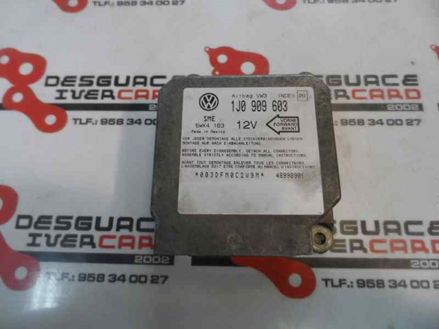 Módulo processador de controlo da bolsa de ar (Centralina eletrônica AIRBAG) 5WK4163 VAG