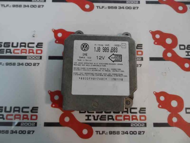Módulo processador de controlo da bolsa de ar (Centralina eletrônica AIRBAG) 5WK4163 VAG
