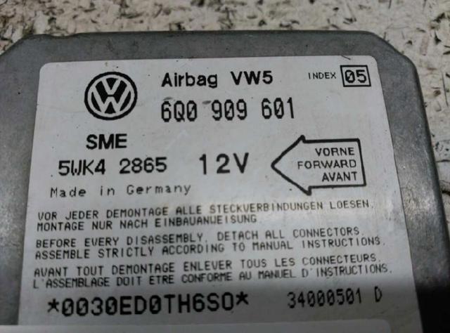 Módulo processador de controlo da bolsa de ar (Centralina eletrônica AIRBAG) 5WK42865 VAG