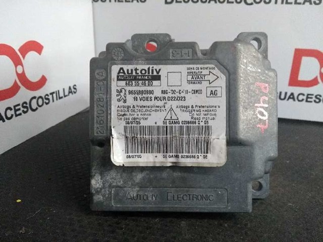 Módulo processador de controlo da bolsa de ar (Centralina eletrônica AIRBAG) 603554600 PEUGEOT