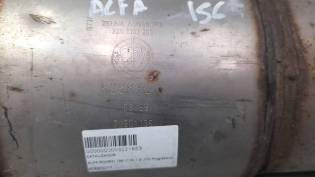 Convertidor - catalisador 60663217 FIAT