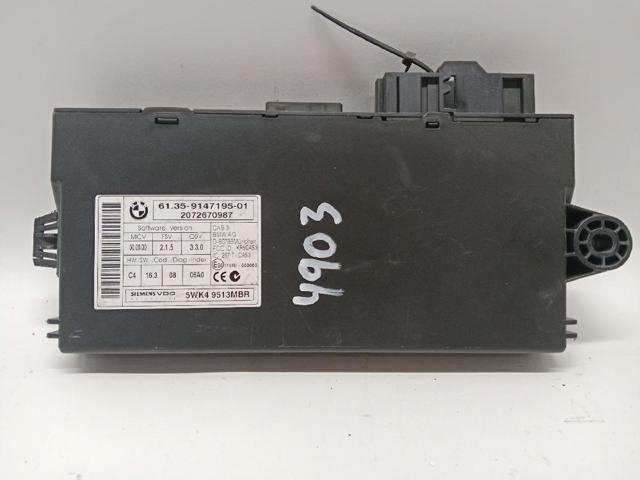 Módulo de direção (Centralina eletrônica) de imobilizador 61359147195 BMW