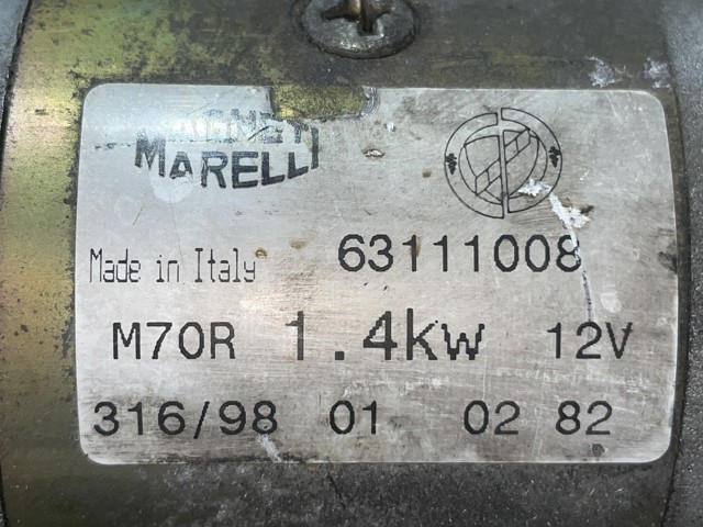 Motor de arranco 63111008 FIAT