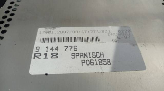 Aparelhagem de som (rádio AM/FM) 65129144776 BMW