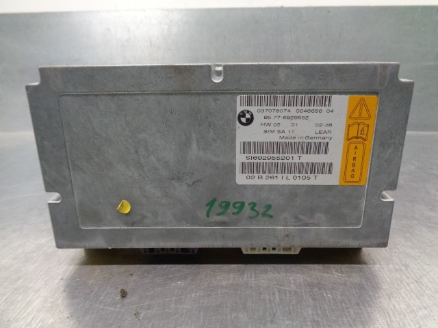 Módulo processador de controlo da bolsa de ar (Centralina eletrônica AIRBAG) 65776929552 BMW