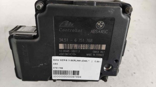 Unidade hidráulico de controlo ABS 6751768 BMW