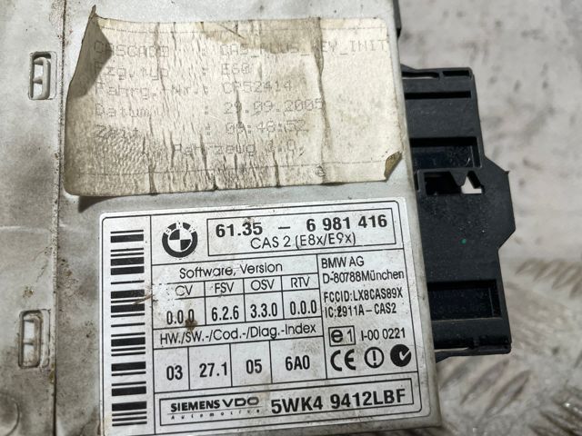 Módulo de direção (Centralina eletrônica) de imobilizador 6981416 BMW