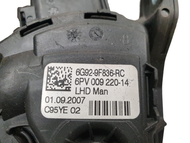 Pedal de gás (de acelerador) 6G929F836RC FORD