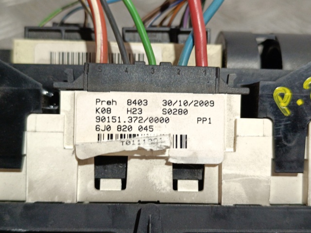 Unidade de controlo dos modos de aquecimento/condicionamento 6J0820045 VAG