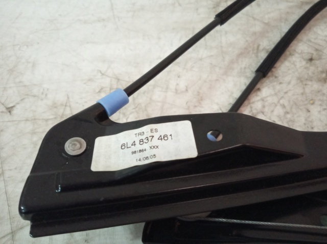 Mecanismo de acionamento de vidro da porta dianteira esquerda 6L4837461 VAG