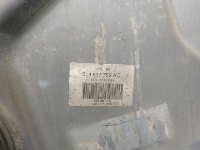 Mecanismo de acionamento de vidro da porta dianteira direita 6L4837752AQ VAG
