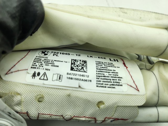 Cinto de segurança (AIRBAG) de estore lateral esquerdo 7221045 BMW