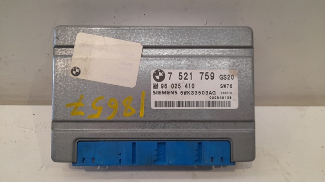 Módulo de direção (Centralina eletrônica) da Caixa Automática de Mudança eletrônica 7521759 BMW