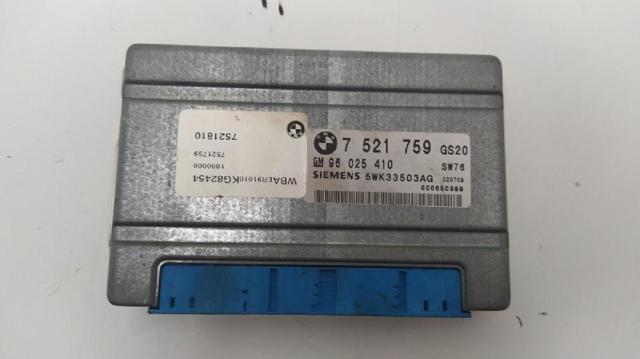 Módulo de direção (Centralina eletrônica) da Caixa Automática de Mudança eletrônica 7521759 BMW