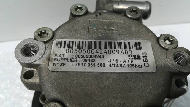 Bomba da Direção hidrâulica assistida 7617955560 FIAT