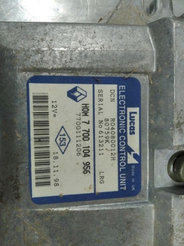 Módulo de direção (Centralina eletrônica) de motor 7700104956 RENAULT