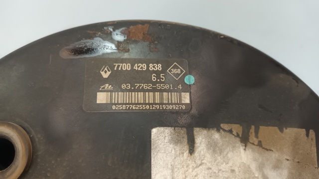 Reforçador dos freios a vácuo 7700429838 RENAULT