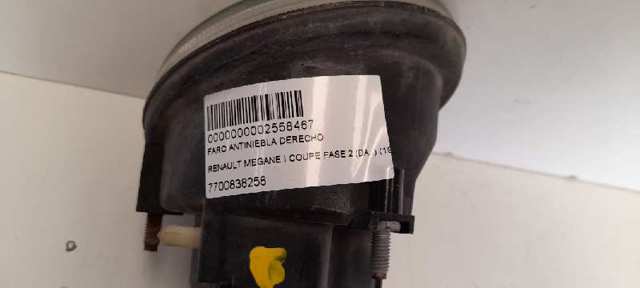 Luzes de nevoeiro direitas 7700838258 RENAULT