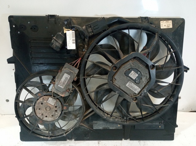 Ventilador elétrico de esfriamento montado (motor + roda de aletas) direito 7L0959455E PORSCHE