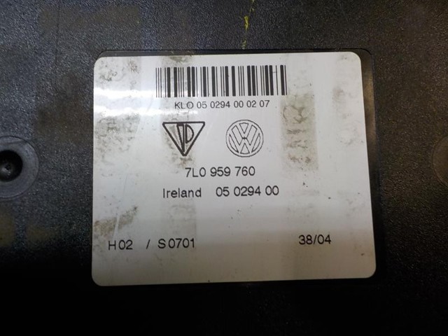 Módulo de controle do assento dianteiro 7L0959760004 VAG