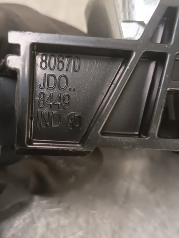 Maçaneta interna direita da porta dianteira 80670JD08449 NISSAN