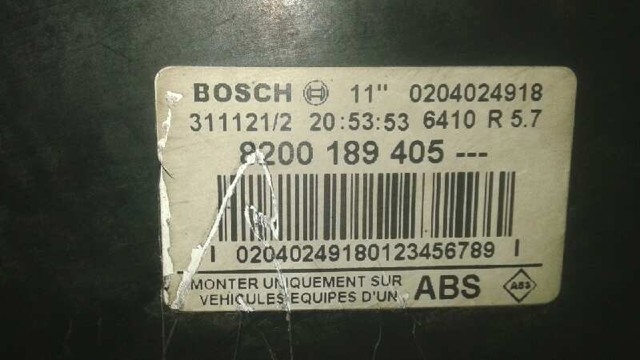 Reforçador dos freios a vácuo 8200189405 RENAULT