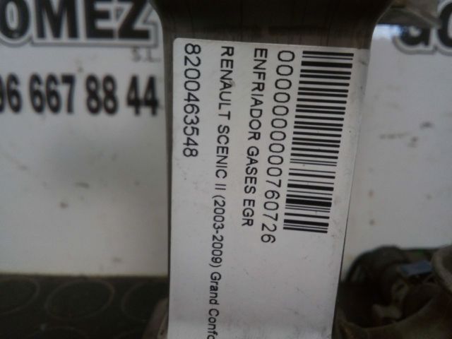 Válvula EGR de recirculação dos gases 8200463548 RENAULT