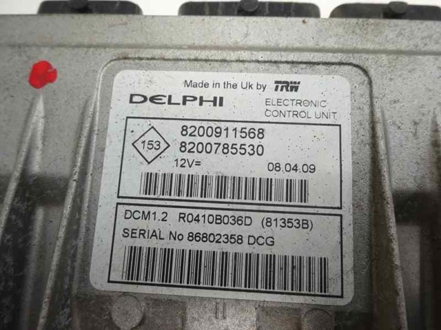 Módulo de direção (Centralina eletrônica) de motor 8200911568 RENAULT