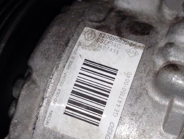 Compressor de aparelho de ar condicionado 8200958328 RENAULT